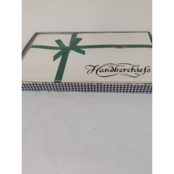 Vintage Sunlawn Mens Cotton Handkerchiefs Set of 2 Solid White Plaid Ireland NIB - Picture 4 of 4